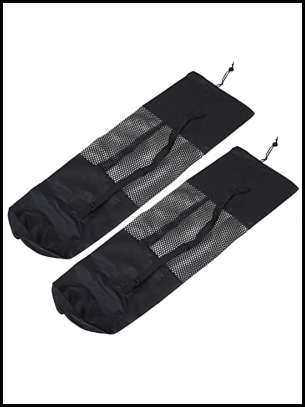 2Pcs Yoga Mat Bag Mesh Carry Bag Adjustable Strap Nylon Gym Exercise
